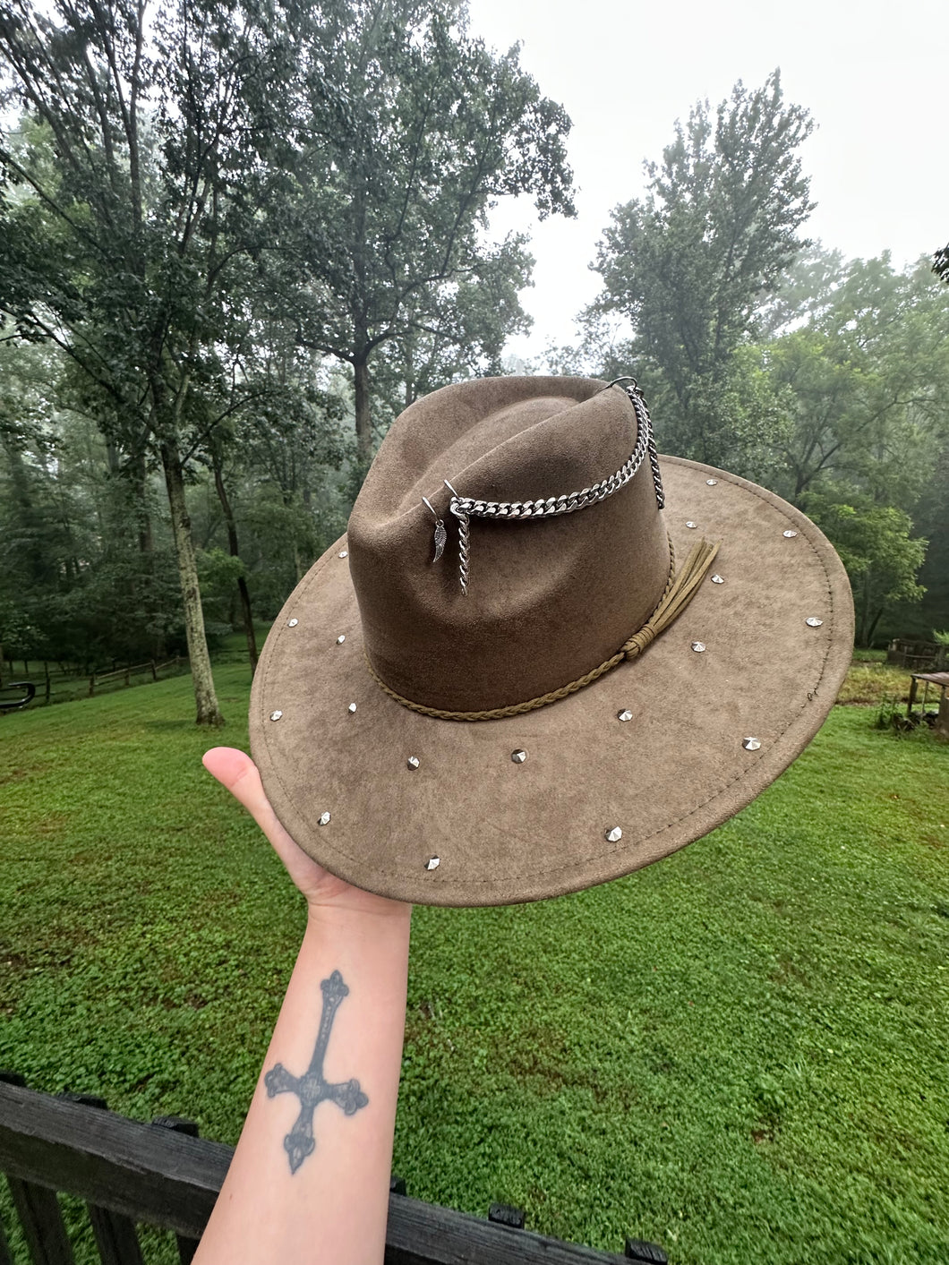 Custom Wide Brimmed Hat - Olive
