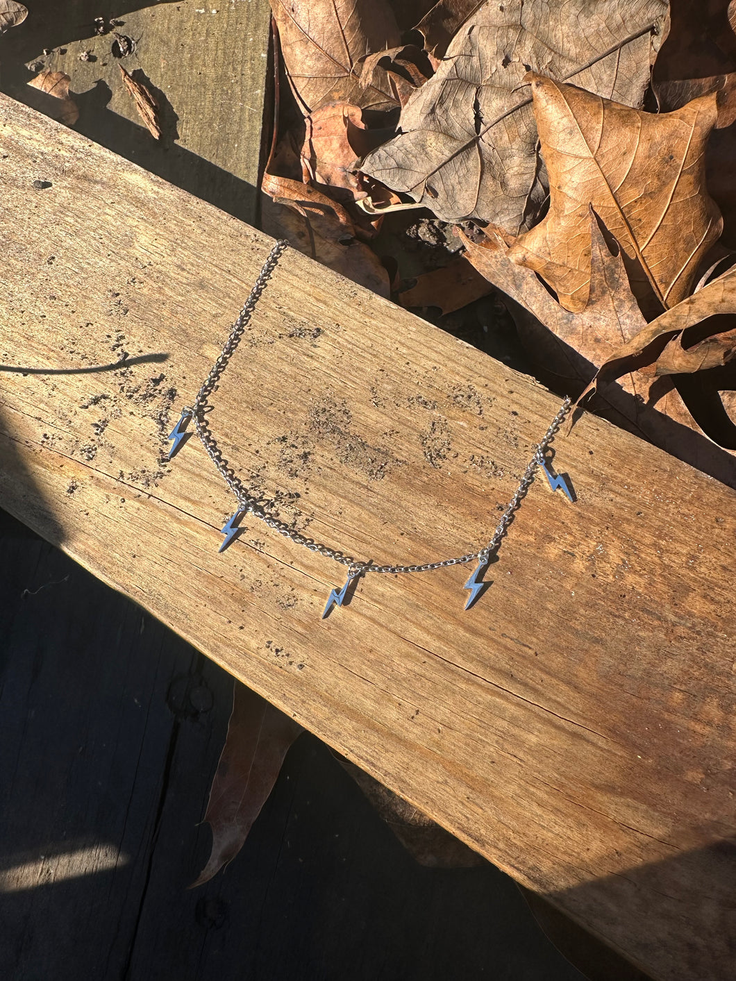 Lightning Strikes Choker • Stainless Steel