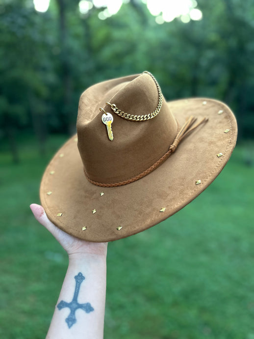 Custom Wide Brimmed Hat  • Camel