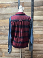 Load image into Gallery viewer, Flannel + Vintage Harley Denim Split