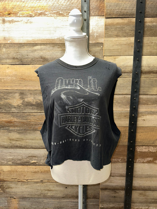 Vintage Hoosier Harley Cropped Tee