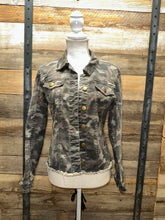 Load image into Gallery viewer, Camo Denim Corset Jacket