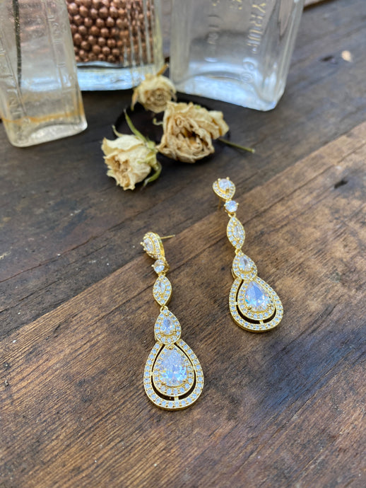 Rebecca Drop Earrings • Gold