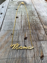 Load image into Gallery viewer, Mama Script Necklace • Gold