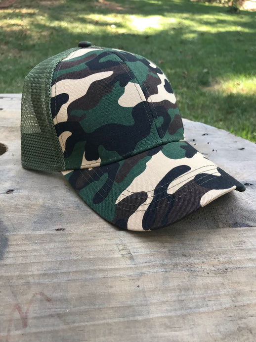 Classic Camo Top Knot-ch Hat