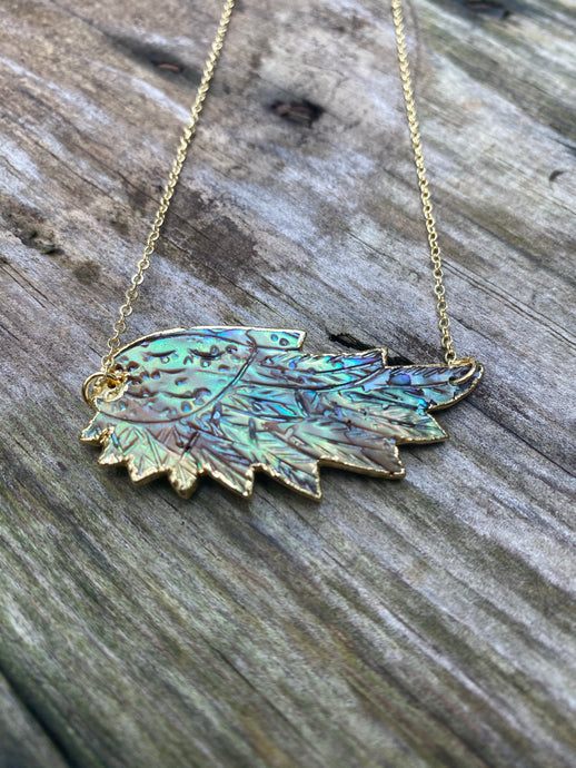 Angel Wing Necklace 24k Gold • Ocean