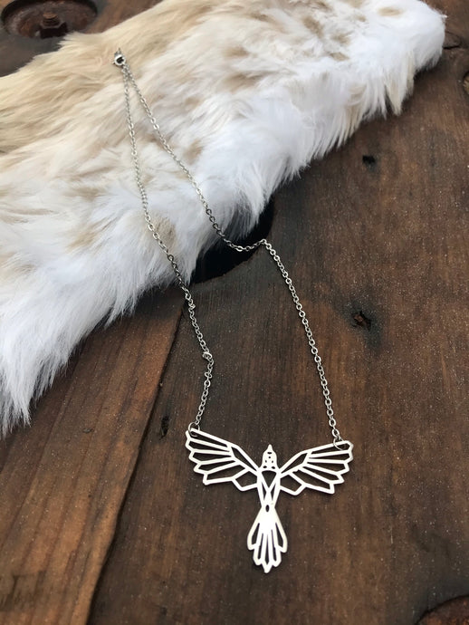 Origami Necklace • Silver Phoenix