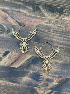 Phoenix Rising Earrings • Gold