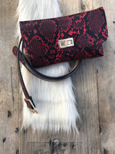Load image into Gallery viewer, Faux Snakeskin Waist Bag • Oxblood
