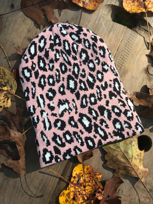 Leopard Beanie • Pink