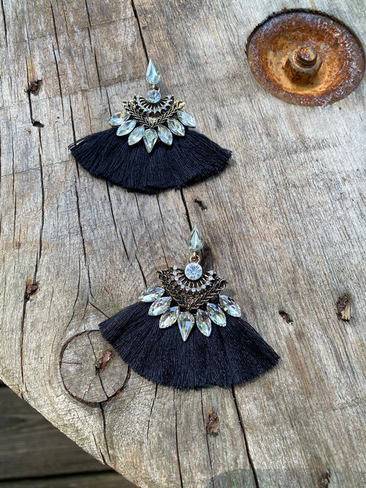 She’s Wild Earrings • Black