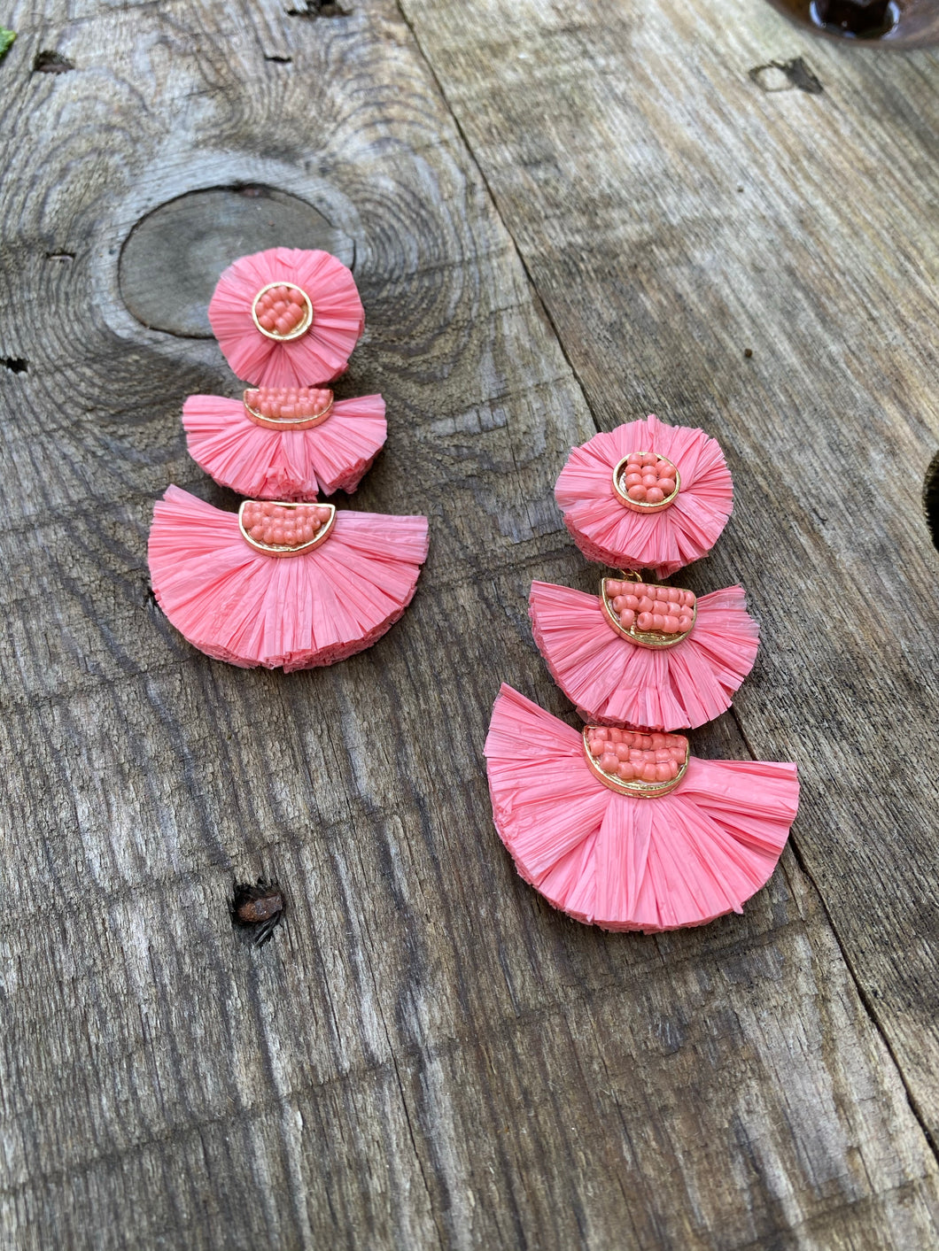 Taffeta Earrings • Coral