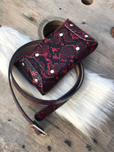 Load image into Gallery viewer, Faux Snakeskin Waist Bag • Oxblood
