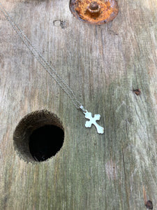 Never Alone Cross Necklace • Silver