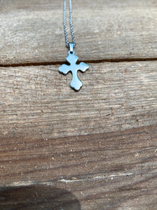 Never Alone Cross Necklace • Silver