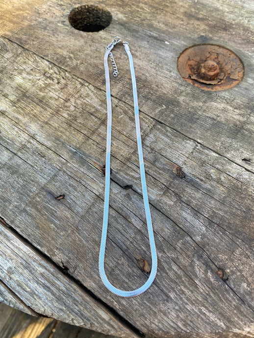 Snake Chain Necklace • Stainless Steel/Silver