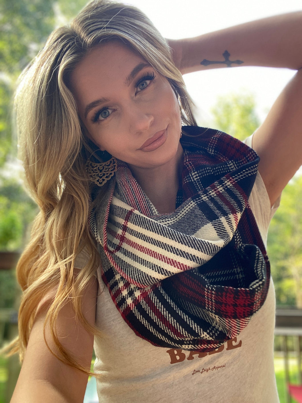Plaid Infinity Pocket Scarf • Liberty
