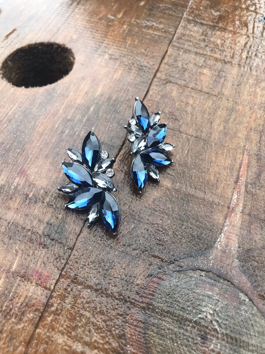 She Sparkles Earrings • Navy Dreams