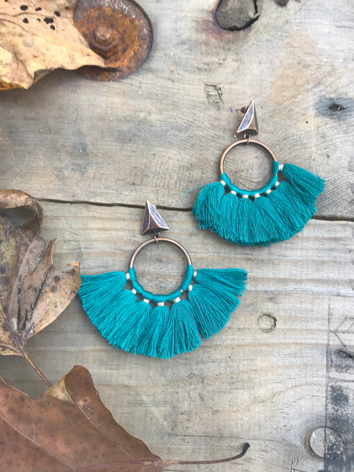 Fierce Fringe Earrings • The Real Teal