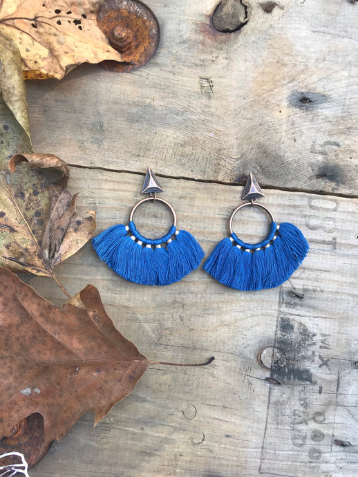 Fierce Fringe Earrings • Blues Babe